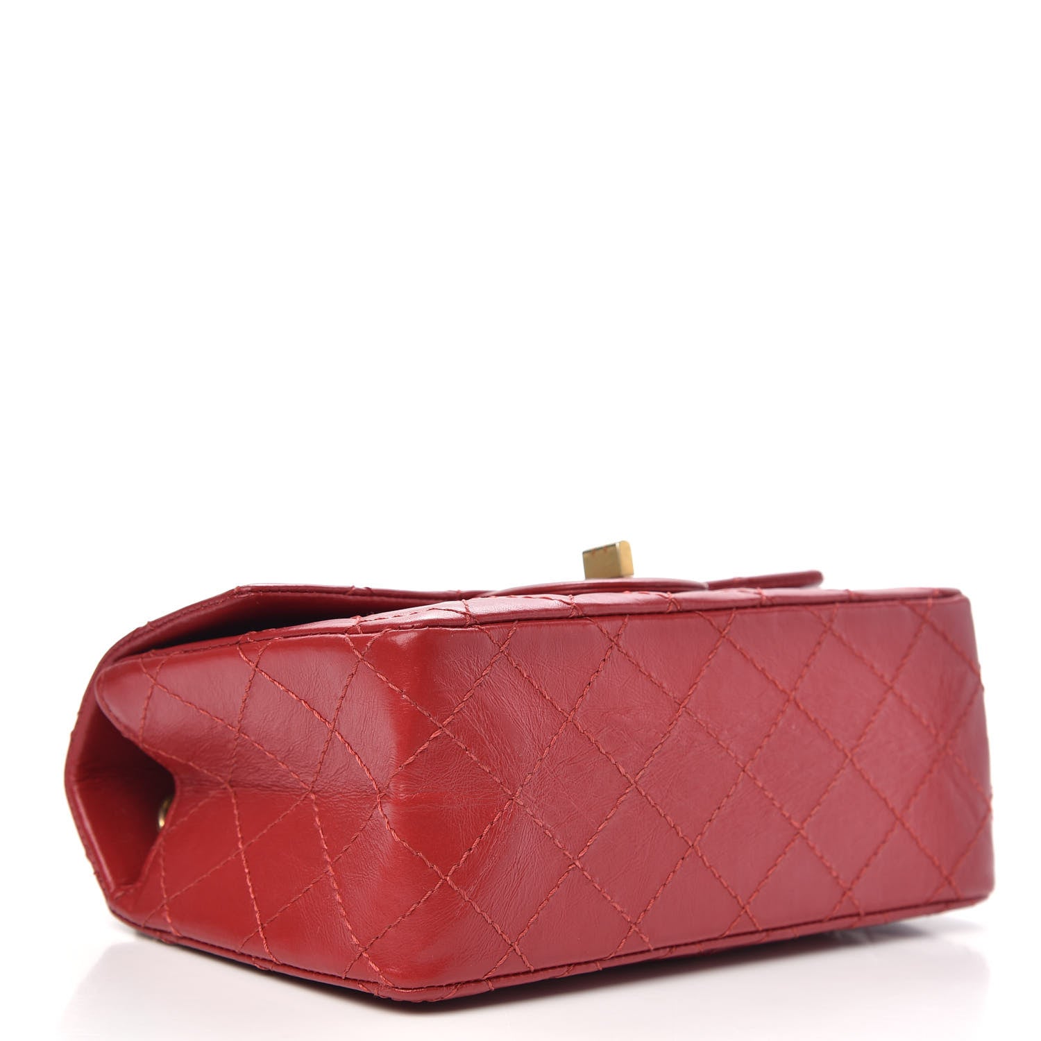 Chanel Aged Calfskin Quilted 2.55 Reissue Mini Flap Red 4 of 10