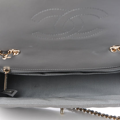 Chanel Calfskin Chevron Quilted Small Statement Flap Grey 5 of 10