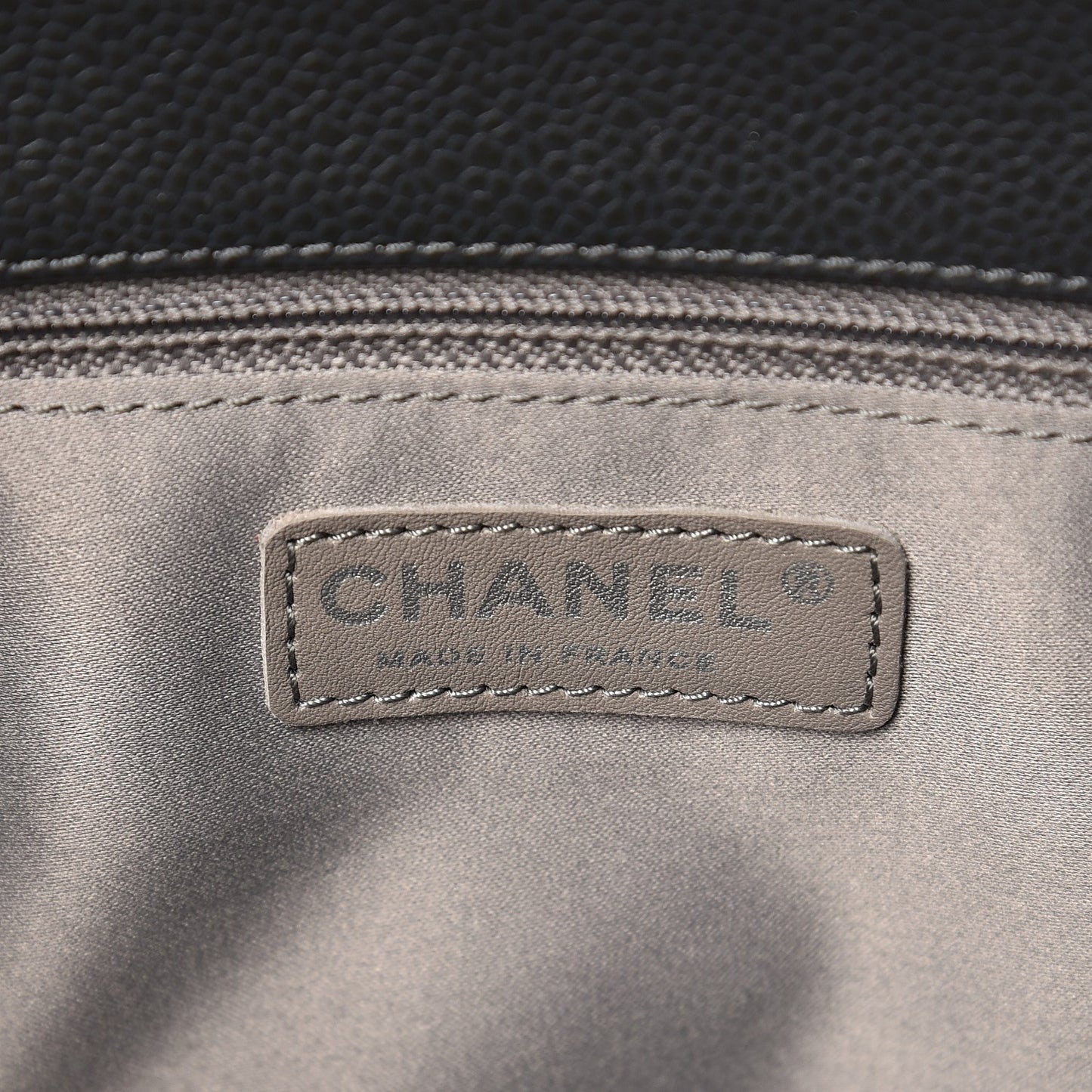 Caviar Quilted Grand Shopping Tote GST Dark Grey