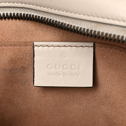 Gucci Calfskin Matelasse Small GG Marmont Chain Shoulder Bag White 6 of 19