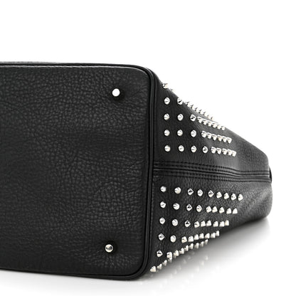 Burberry Calfskin Studded Medium Susanna Hobo Black 7 of 8