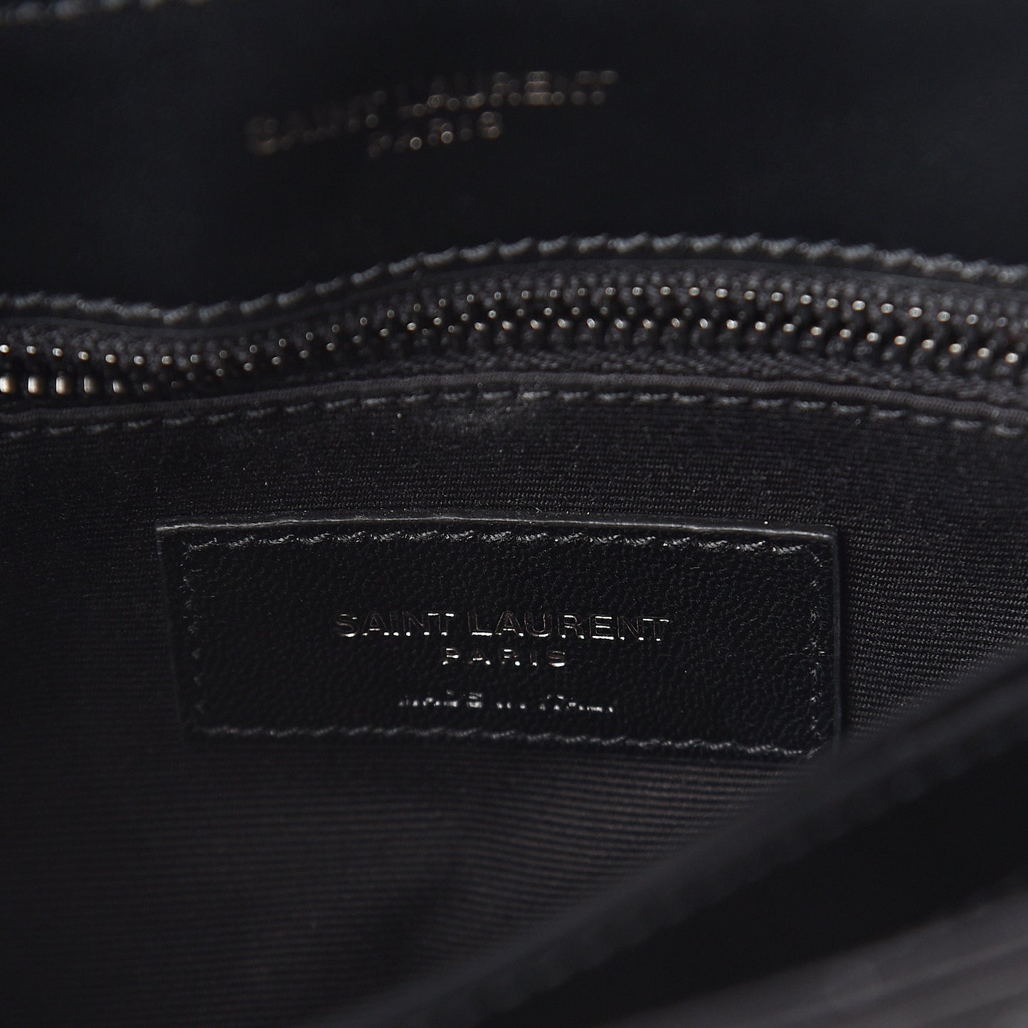 Calfskin Y Quilted Monogram Toy Loulou Crossbody Bag Black