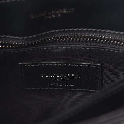 Saint Laurent Calfskin Y Quilted Monogram Toy Loulou Crossbody Bag Black 5 of 9