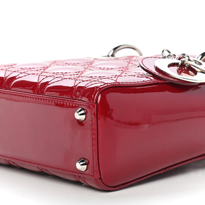 Christian Dior Patent Cannage Mini Lady Dior Red 7 of 7