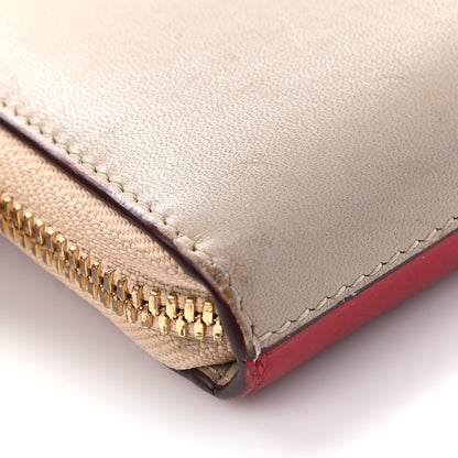 Chloe Smooth Calfskin Baylee Long Zip Around Wallet Red Beige 17 of 23