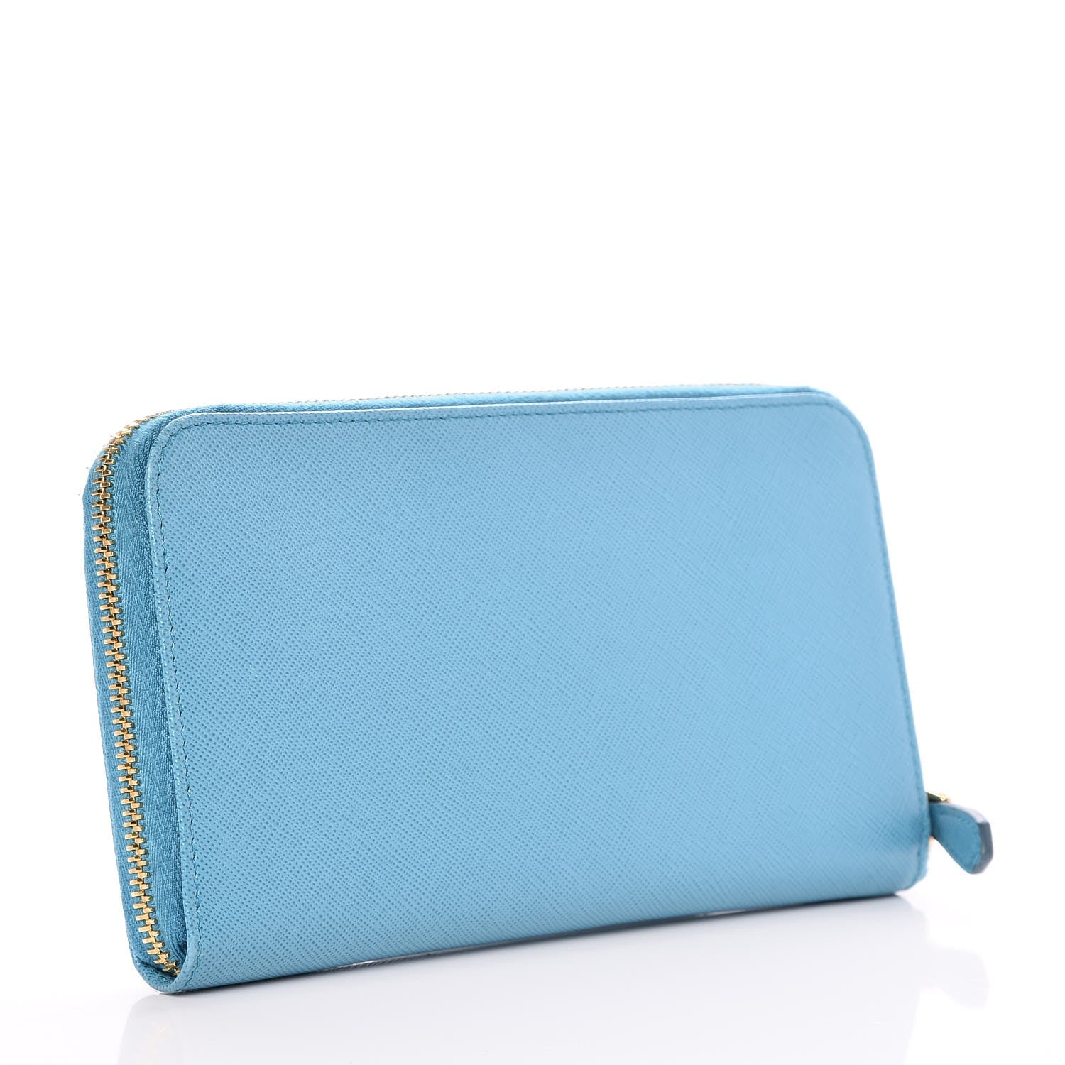 Prada Saffiano Metal Zip Around Wallet Voyage 3 of 9