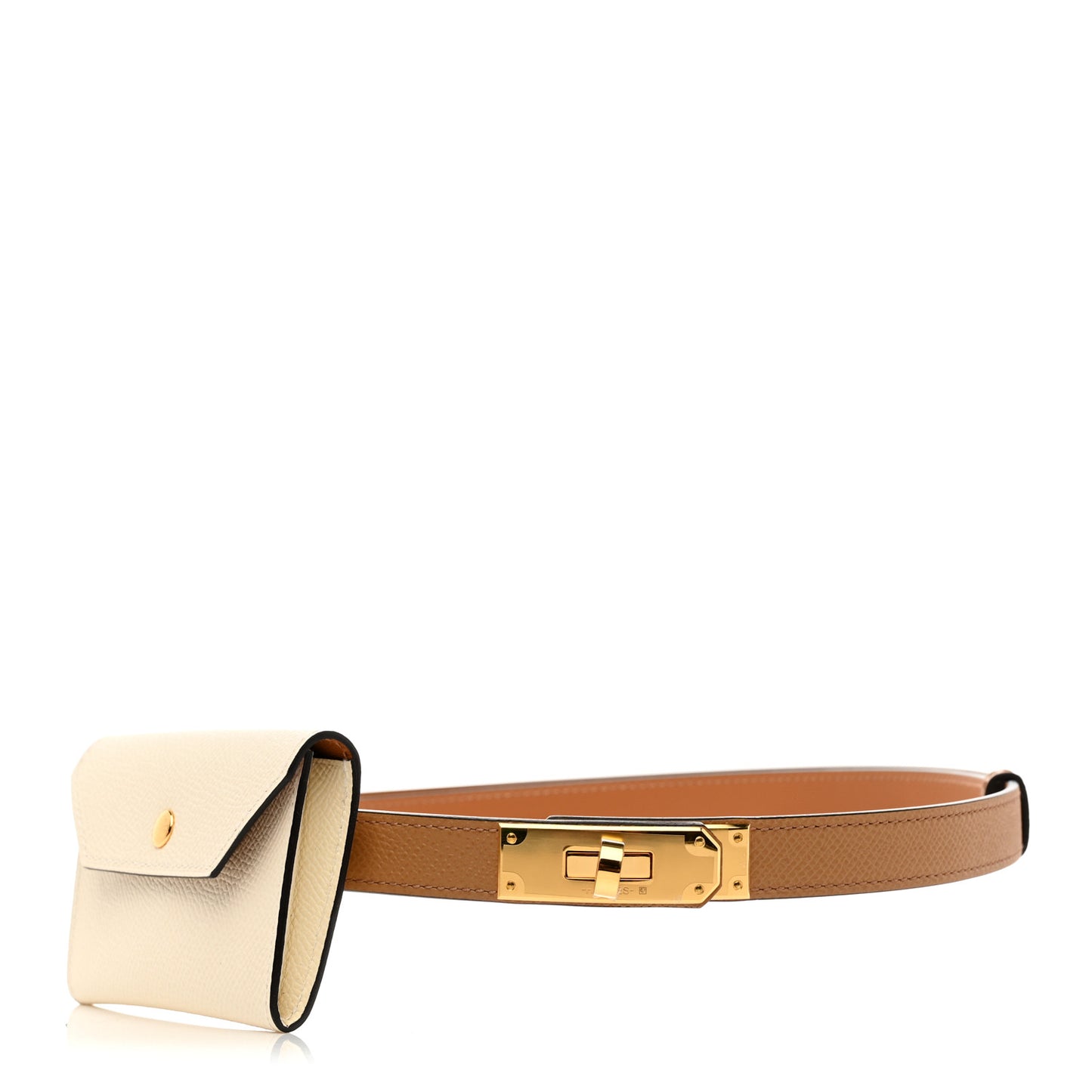 Epsom Kelly Pocket Belt Biscuit Nata