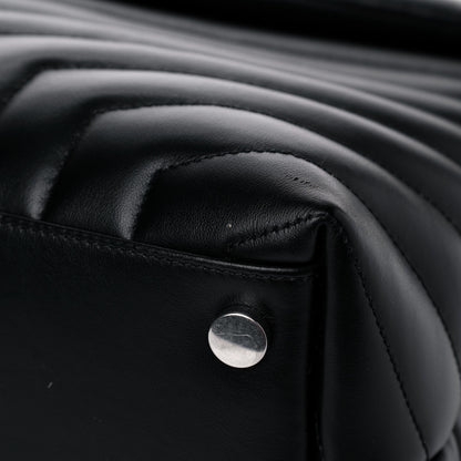 Saint Laurent Calfskin Y Quilted Monogram Large Loulou Chain Satchel Black 11 of 17