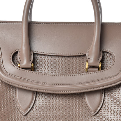 Alexander McQueen Calfskin Embossed Suede Large Heroine Tan 9 of 19
