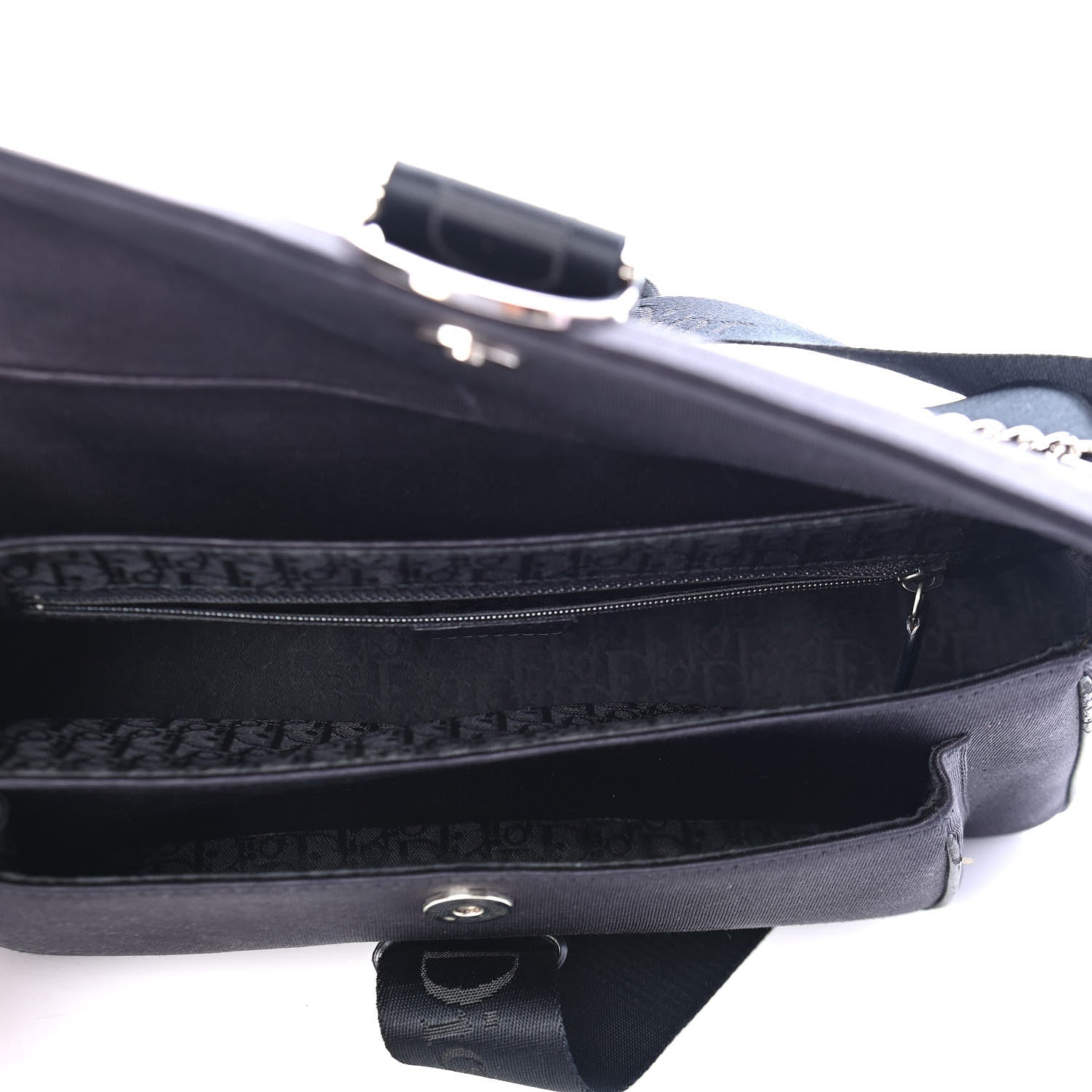 Christian Dior Silk Jersey Crystal Hardcore Clutch Black 5 of 12