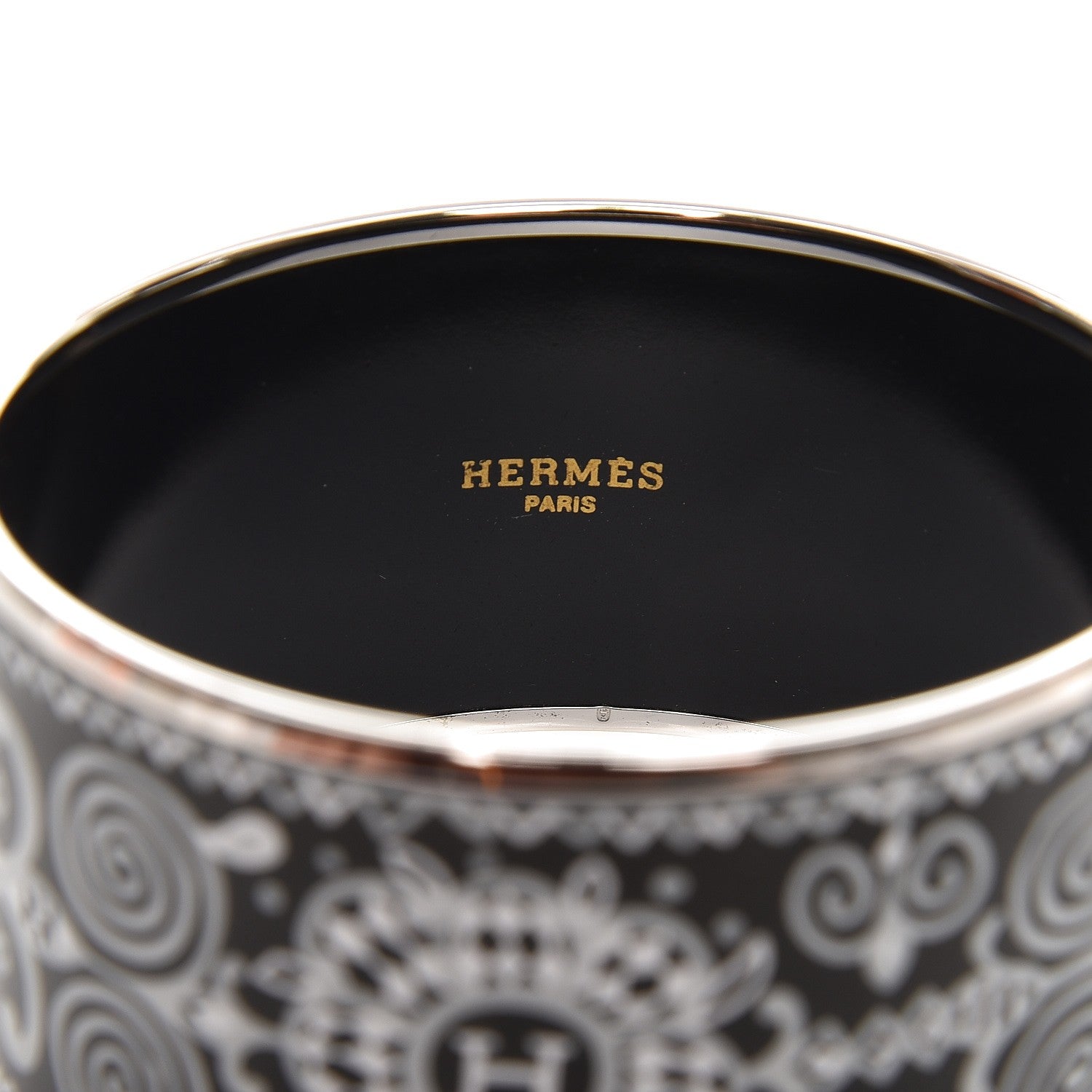 Hermes Enamel Printed Horses Extra Wide Bracelet 62 4 of 6