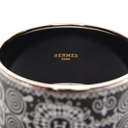 Hermes Enamel Printed Horses Extra Wide Bracelet 62 4 of 6