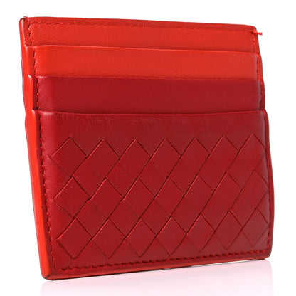 Bottega Veneta Nappa Intrecciato Card Holder China Red Geranium 2 of 6