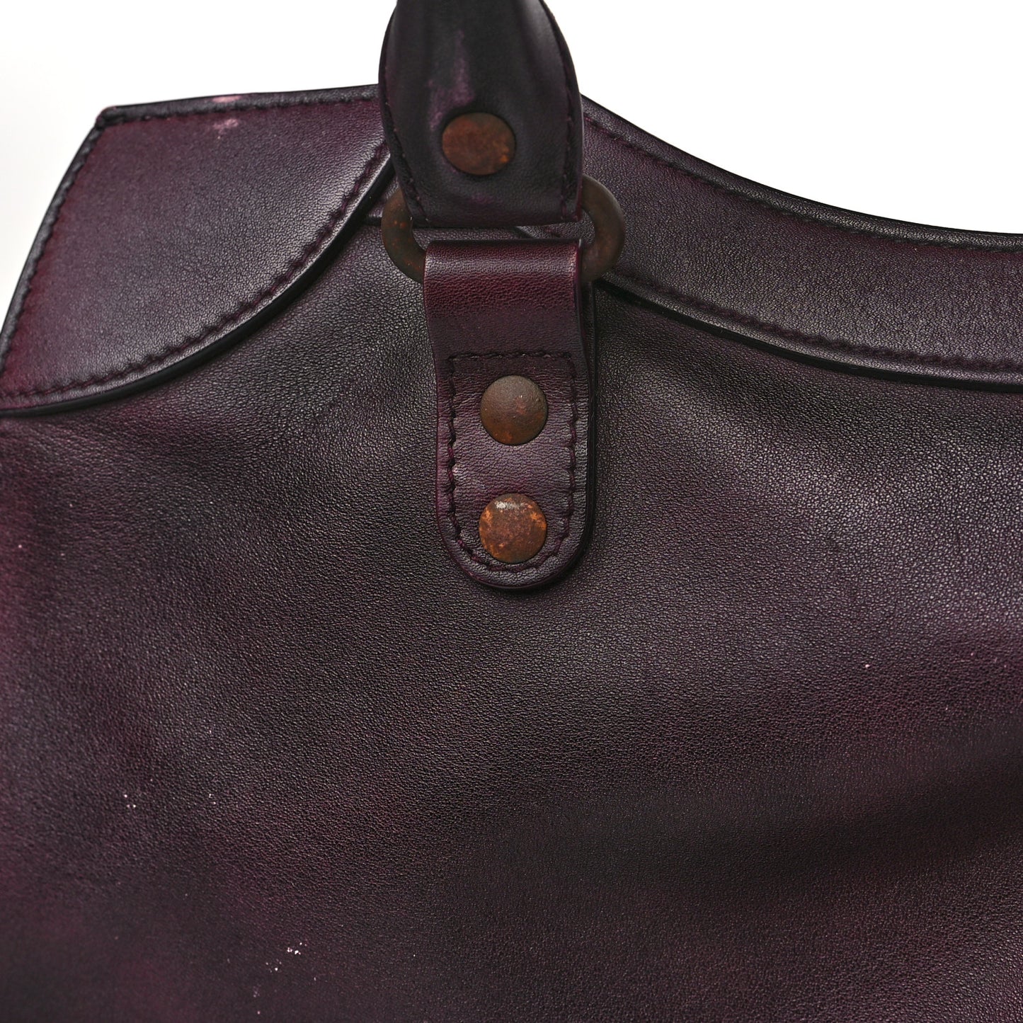 Used Calfskin Rust Hardware Neo Classic City Burgundy