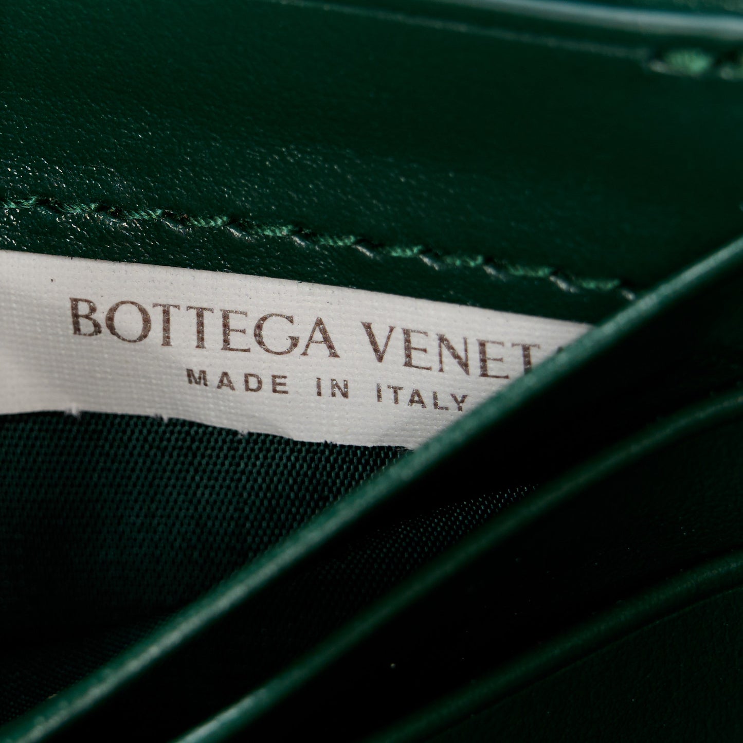 Nappa Intrecciato Long Andiamo Top Handle Clutch Emerald Green