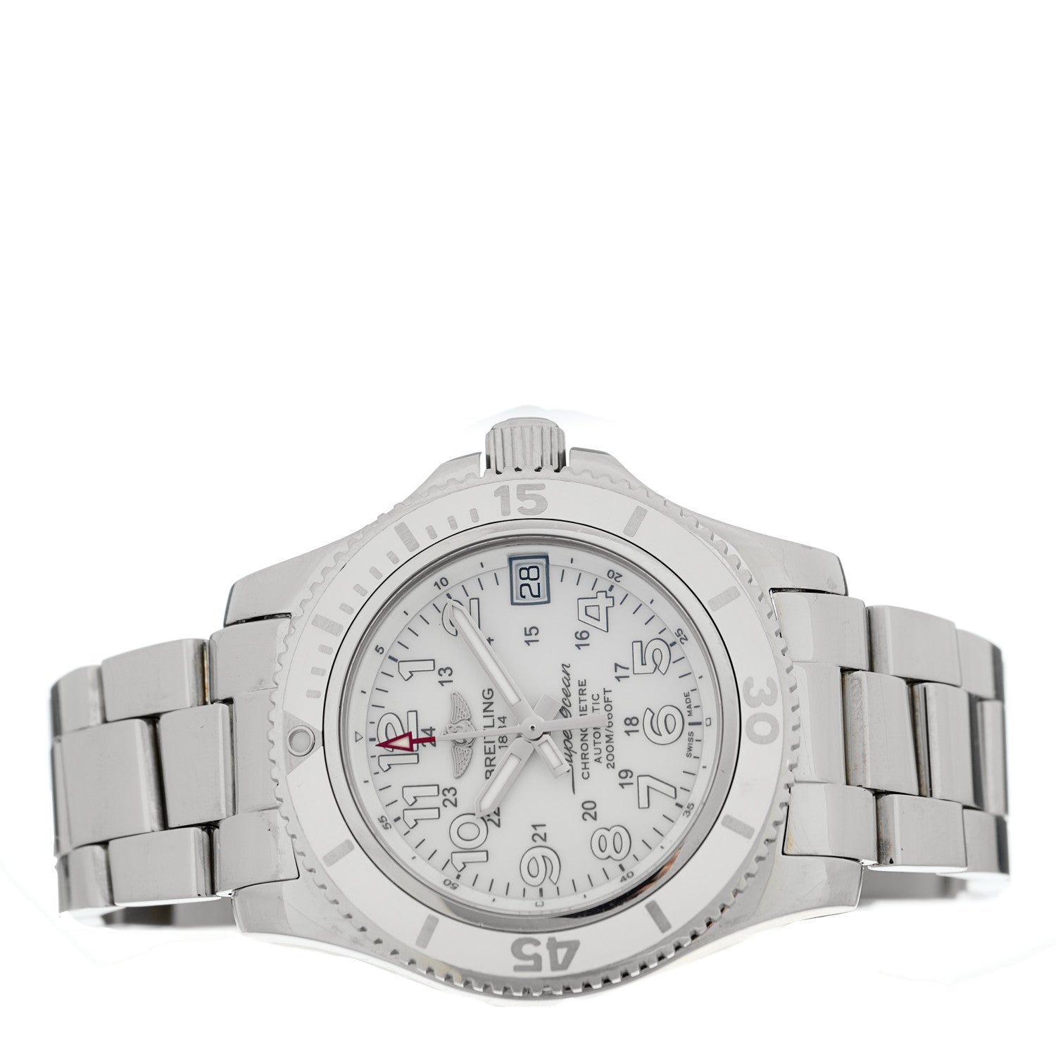 Breitling Stainless Steel 36mm Superocean II Automatic Watch White A17312 2 of 5