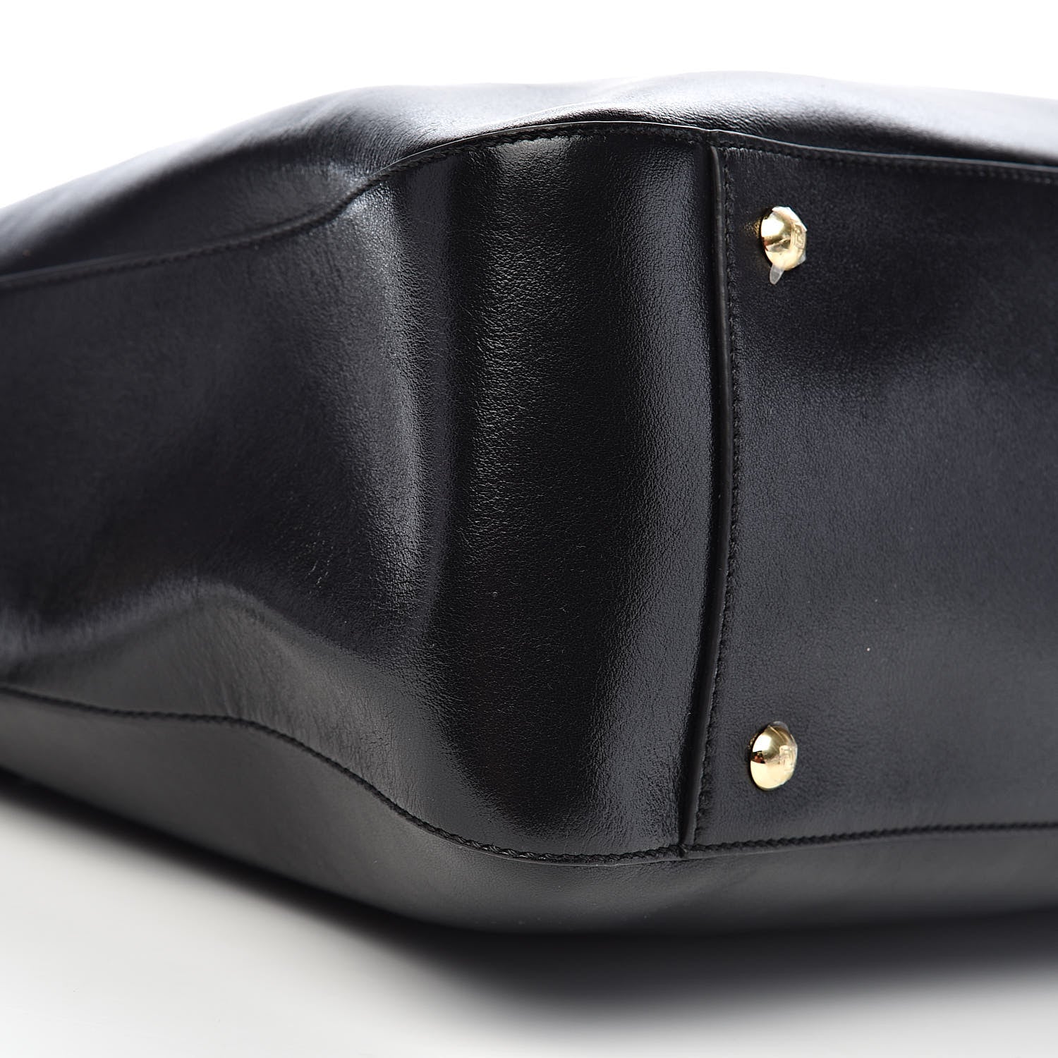 Fendi Vitello Glacier Medium FF Tote Black 8 of 10