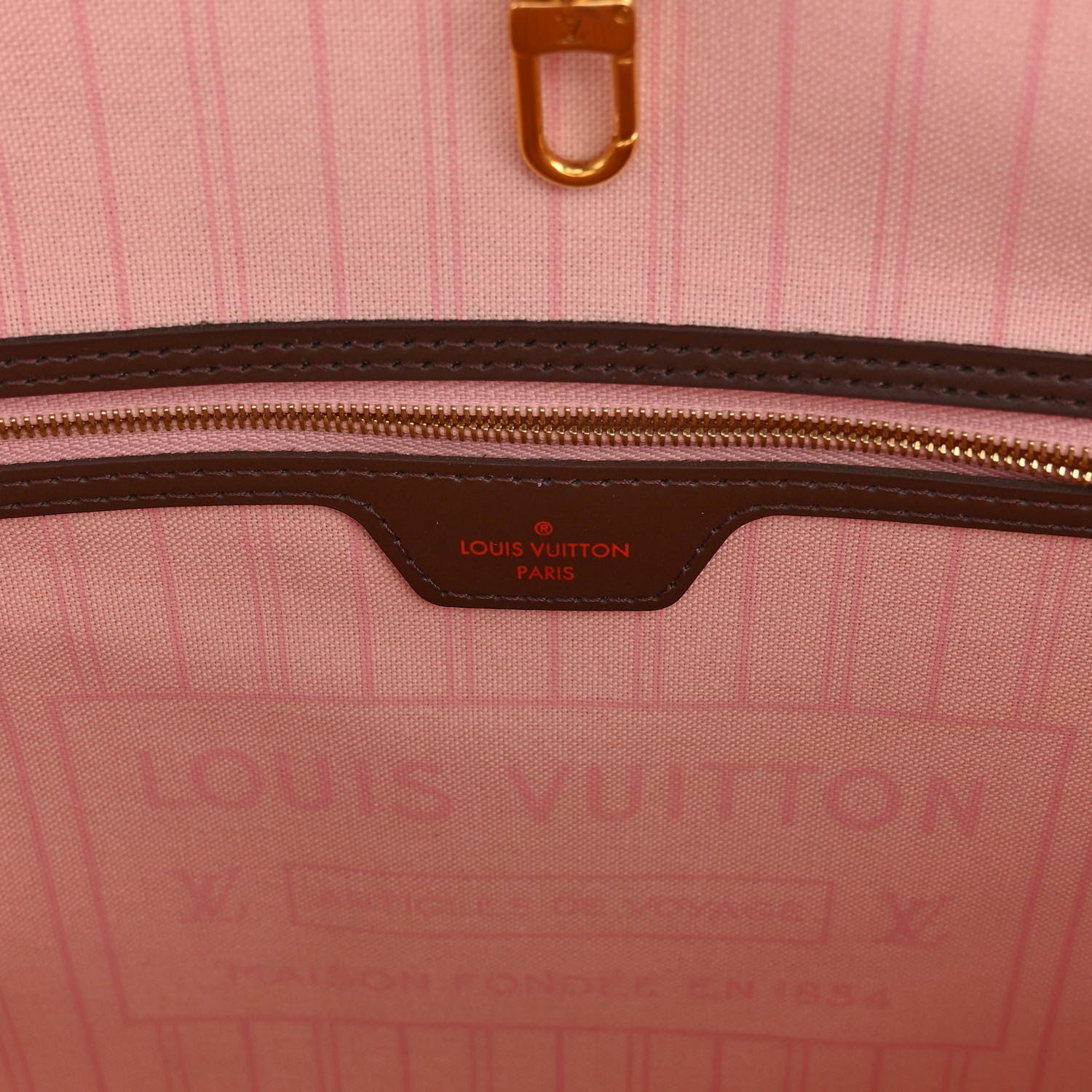 Louis Vuitton Damier Ebene Neo Neverfull MM Rose Ballerine 7 of 11