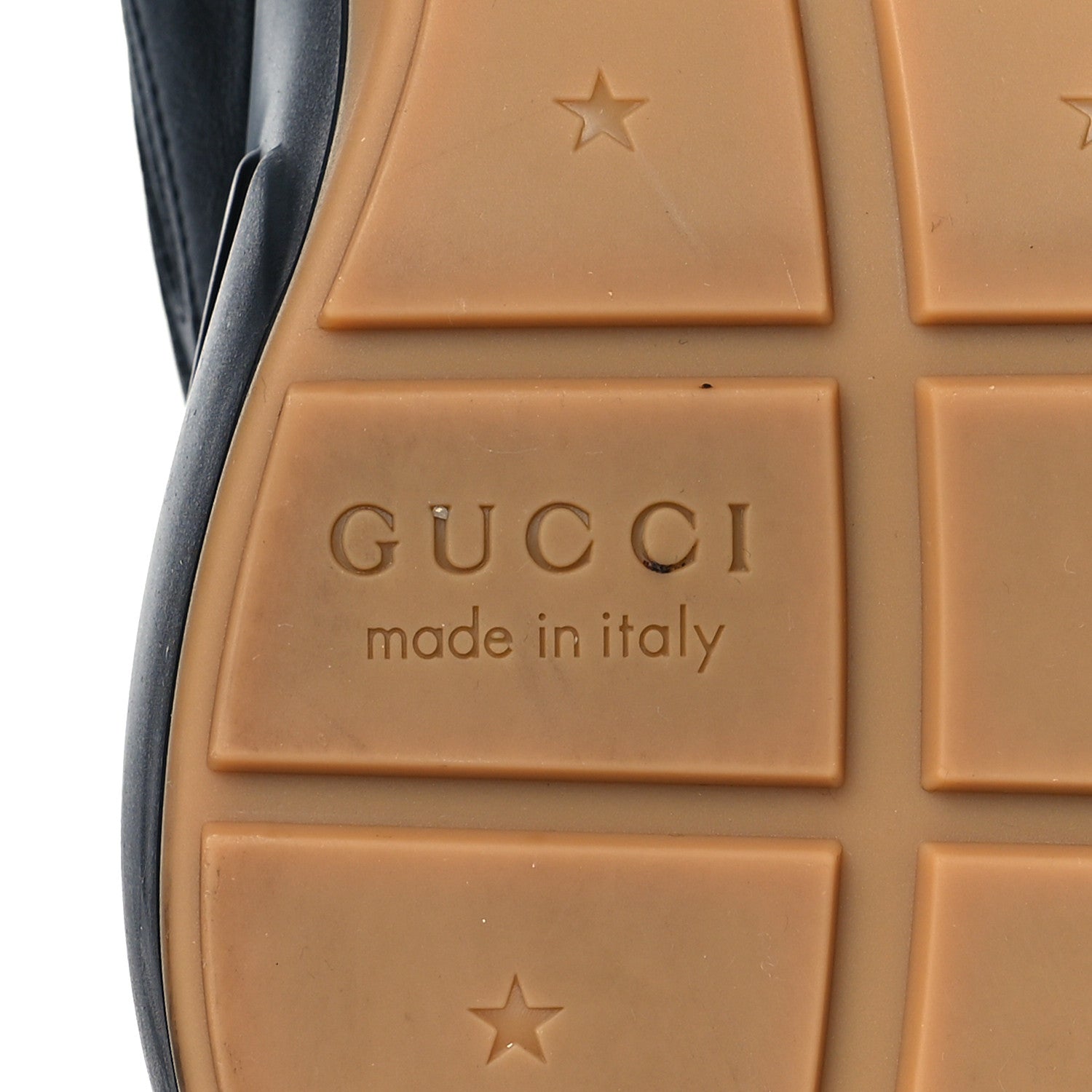 Gucci Calfskin Iridescent Logo Mens Rhyton Sneakers 7 Black 6 of 9