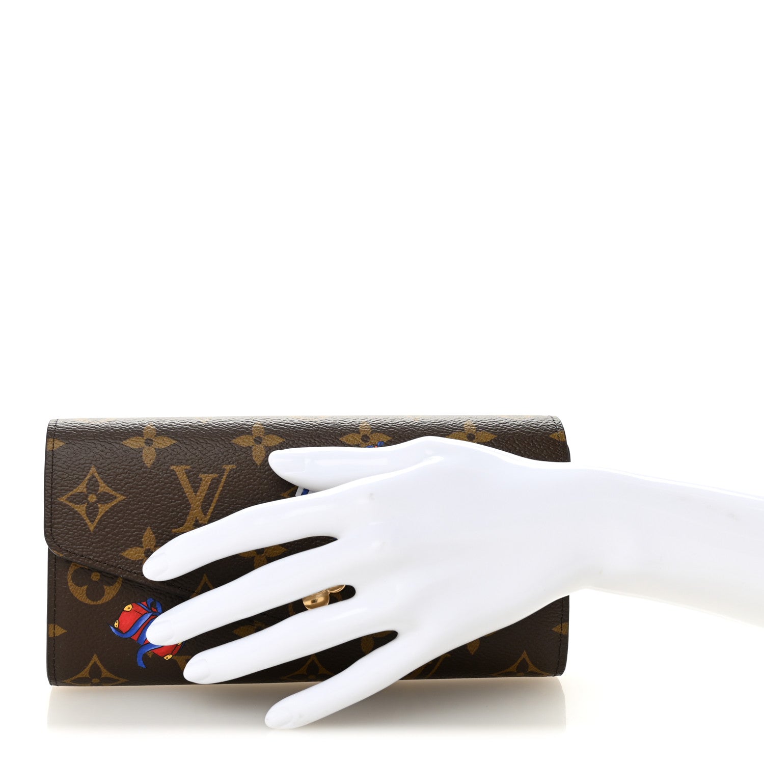 Louis Vuitton Monogram House Mascot Sarah Wallet NM Iced Gold 2 of 6