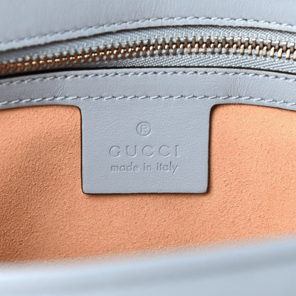 Gucci Calfskin Matelasse Small GG Marmont Shoulder Bag Porcelain Light Blue 6 of 11