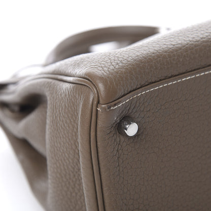 Hermes Taurillon Clemence Kelly Retourne 32 Etoupe 10 of 15