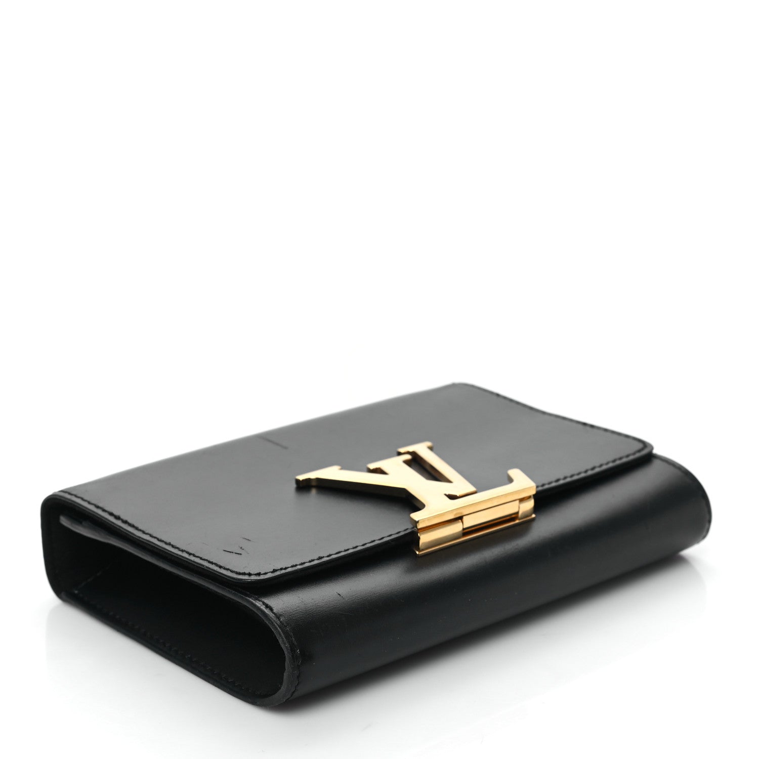 Louis Vuitton Calfskin Chain Louise MM Black 4 of 8