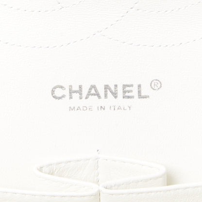 Chanel Caviar Quilted Jumbo Double Flap White 8 of 10