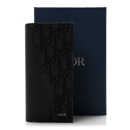 Christian Dior Oblique Saddle Long Vertical Wallet Black 9 of 9