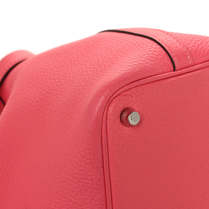 Hermes Taurillon Clemence Swift  Eclat Picotin Lock 18 PM  Rose Azalee Terre Battue 9 of 13