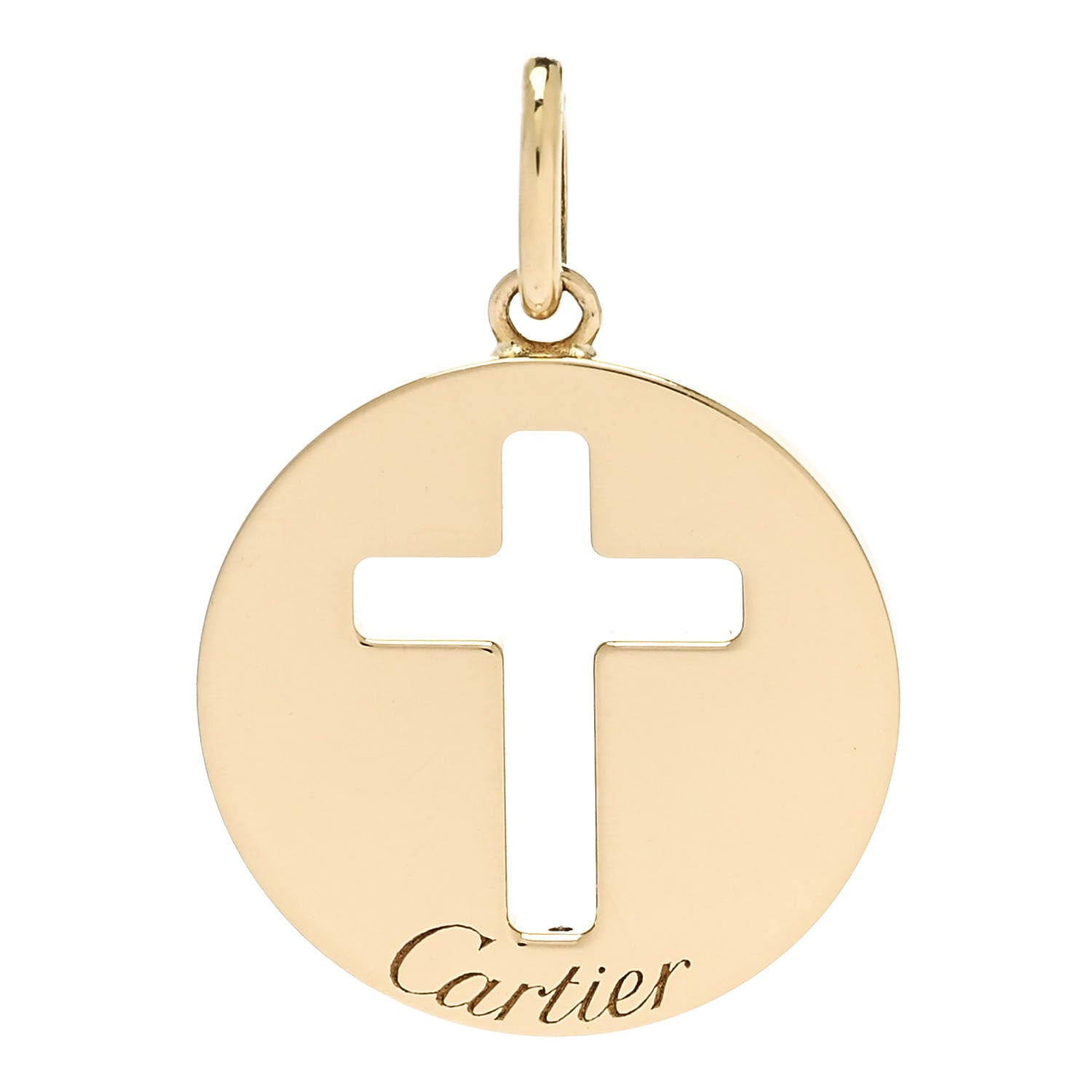 Cartier 18K Yellow Gold Cross Symbol Pendant 1 of 5