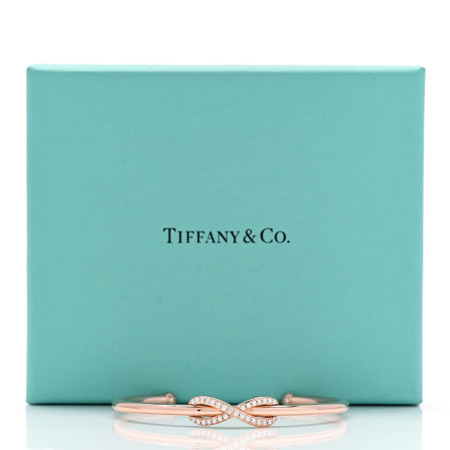 18K Rose Gold Diamond Infinity Cuff Bracelet
