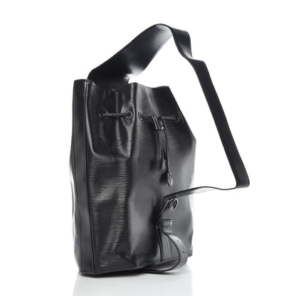 Louis Vuitton Epi Sac a Dos Drawstring Bag Black 3 of 14