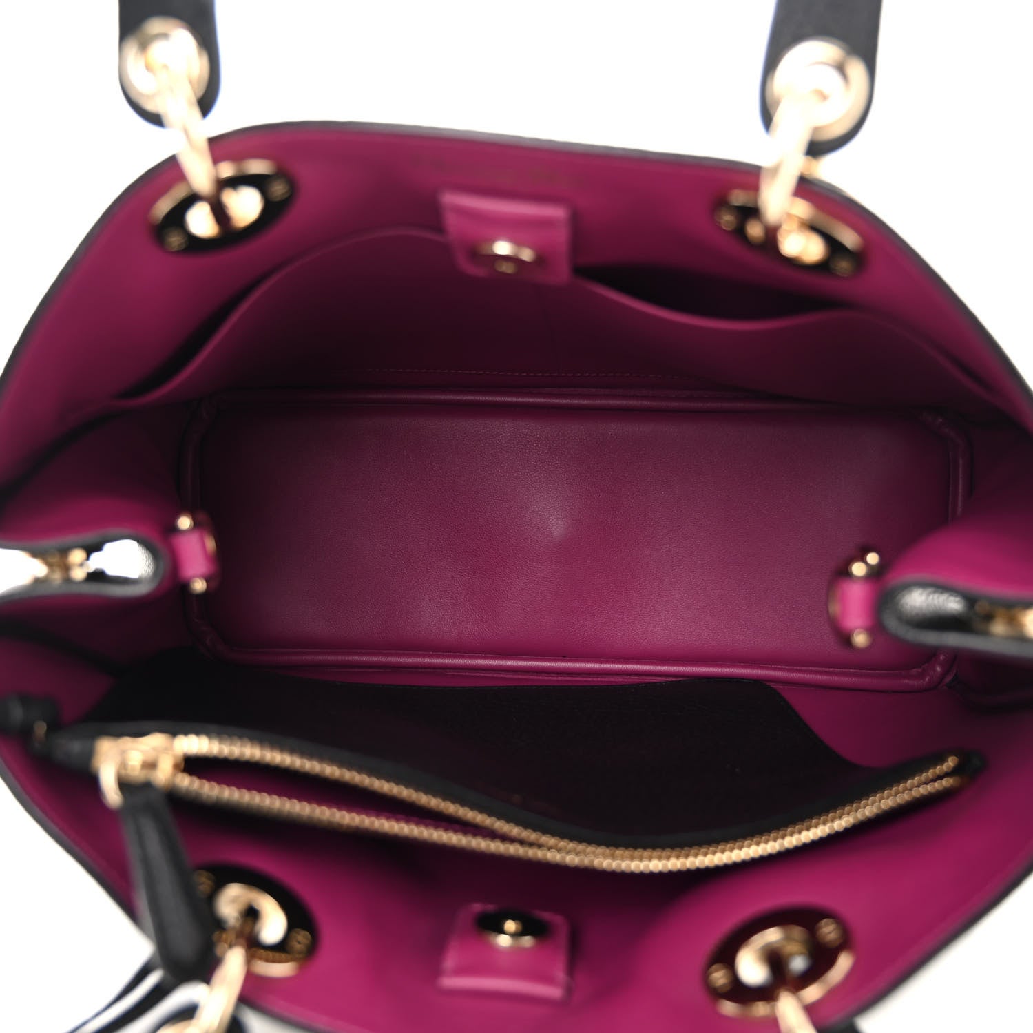 Christian Dior Bullcalf Medium Diorissimo Tote Black Rose Indien 6 of 11