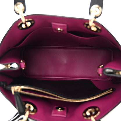 Christian Dior Bullcalf Medium Diorissimo Tote Black Rose Indien 6 of 11