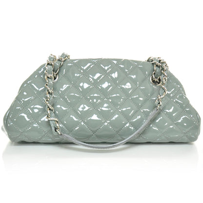 Chanel Patent Quilted Small Just Mademoiselle Gray 3 of 10