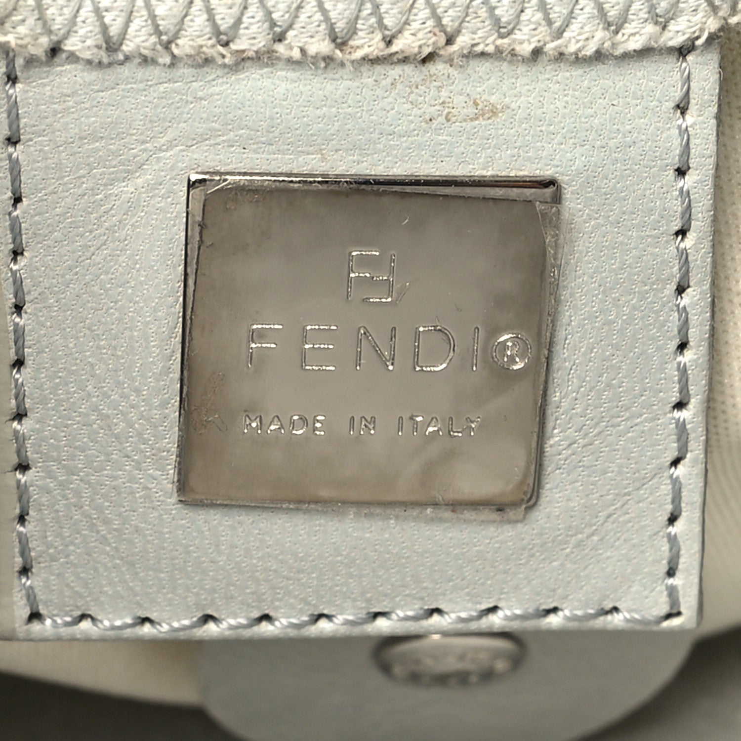 Fendi Jersey Baguette Light Blue Pink 6 of 16