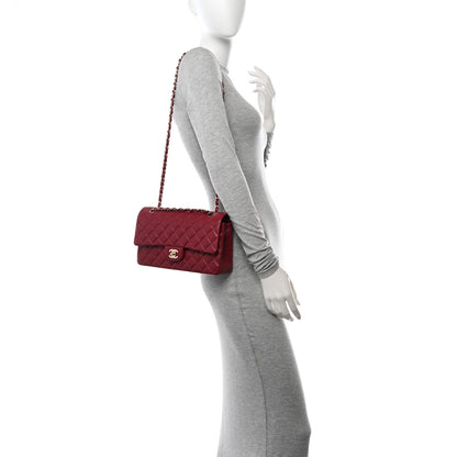 Chanel Lambskin Quilted Medium Double Flap Burgundy 3 of 15