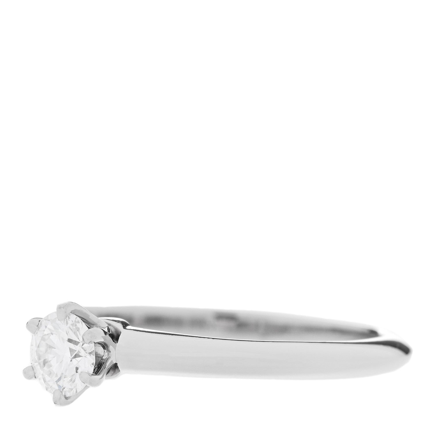 Tiffany Platinum Diamond .28ct Solitaire Engagement Ring 51 5.75 4 of 7