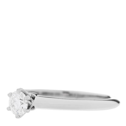 Tiffany Platinum Diamond .28ct Solitaire Engagement Ring 51 5.75 4 of 7