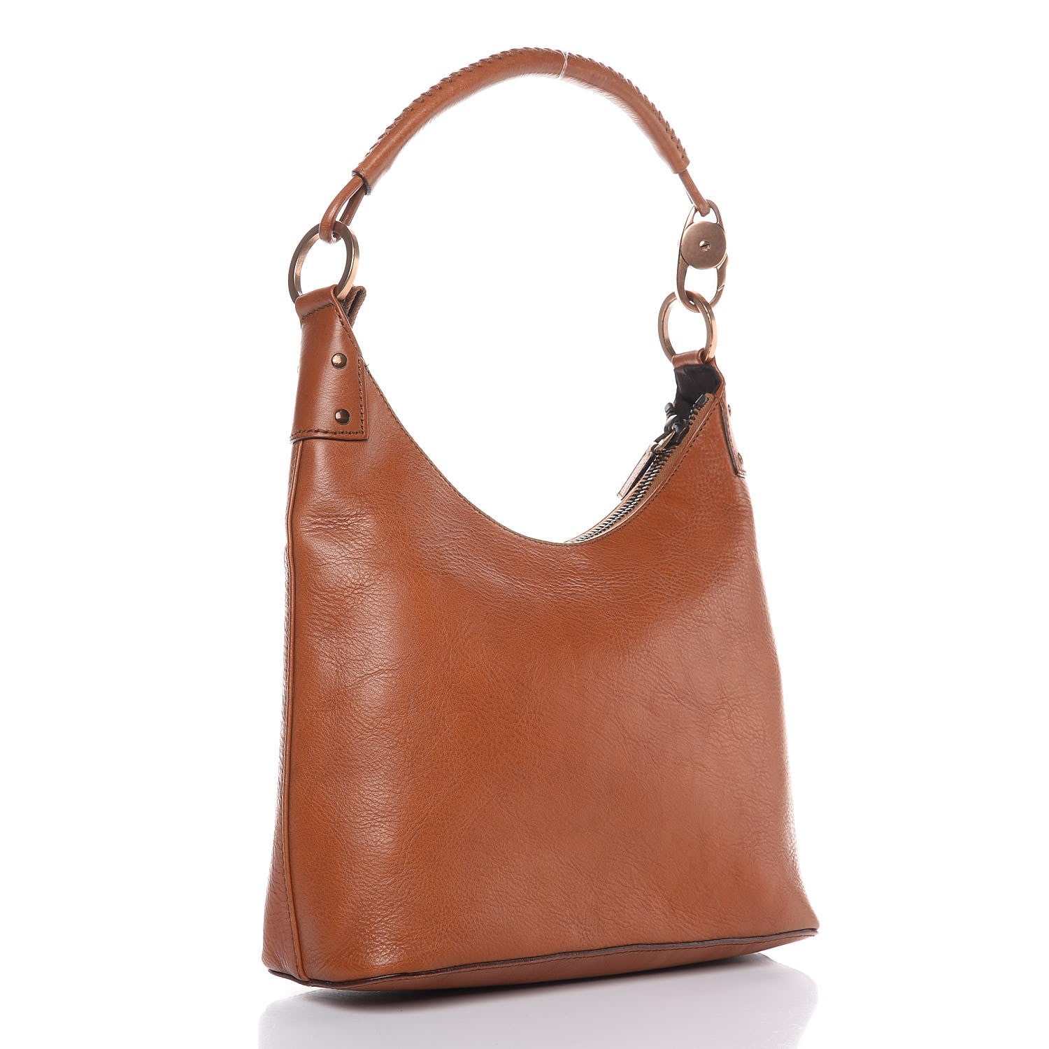 Gucci Pebbled Calfskin Hobo Brown 3 of 11