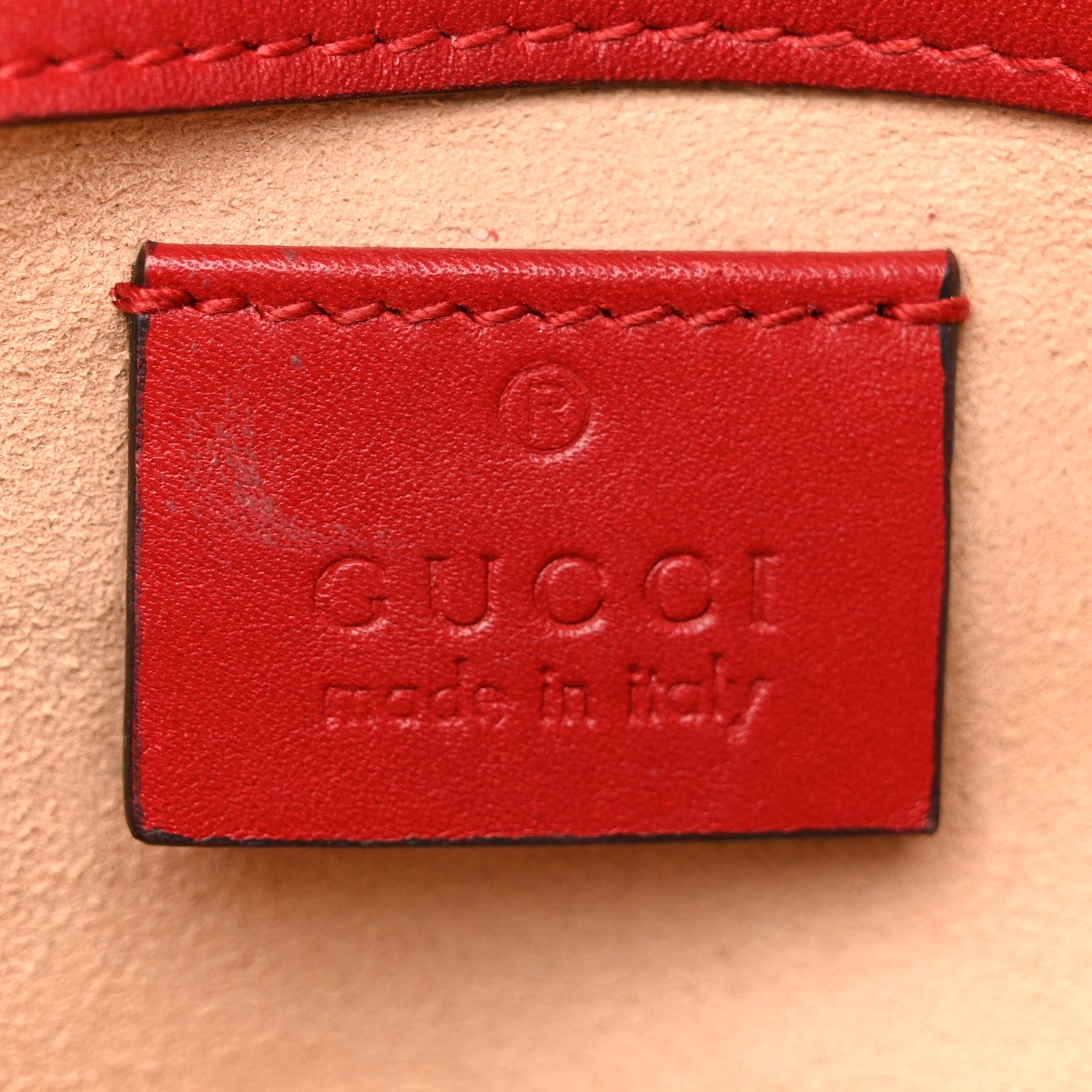 Gucci Calfskin Matelasse Super Mini GG Marmont Shoulder Bag Hibiscus Red 6 of 16