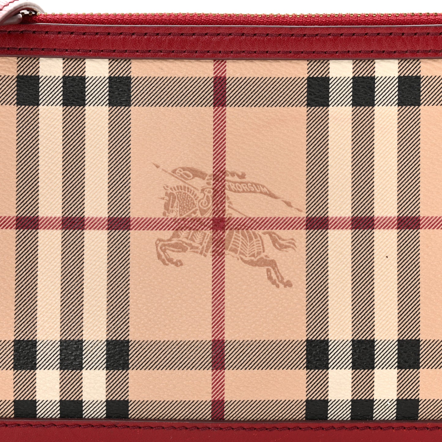 Haymarket Check Small Peyton Crossbody Clutch Bag Military Red