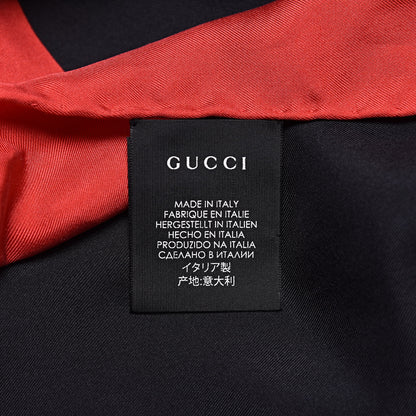Gucci Silk Coco Capitan Logo Scarf Black 4 of 5