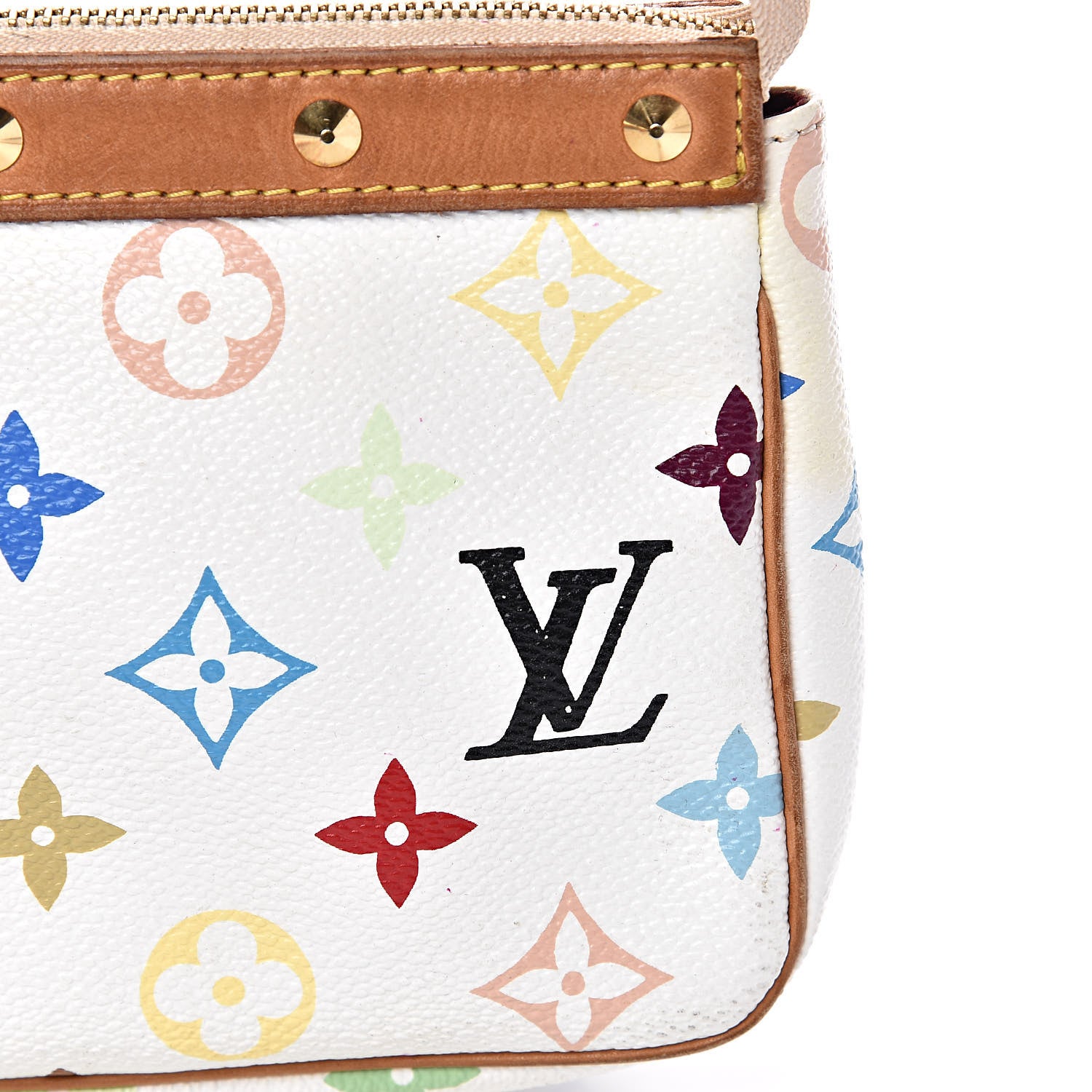 Louis Vuitton Monogram Multicolor Pochette Accessories White 13 of 14