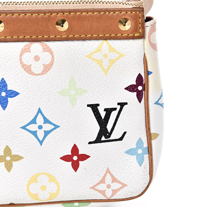 Louis Vuitton Monogram Multicolor Pochette Accessories White 13 of 14