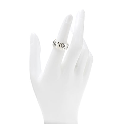 Gucci Sterling Silver GucciGhost Hamlet Skull Band Ring 53 6.25 2 of 7