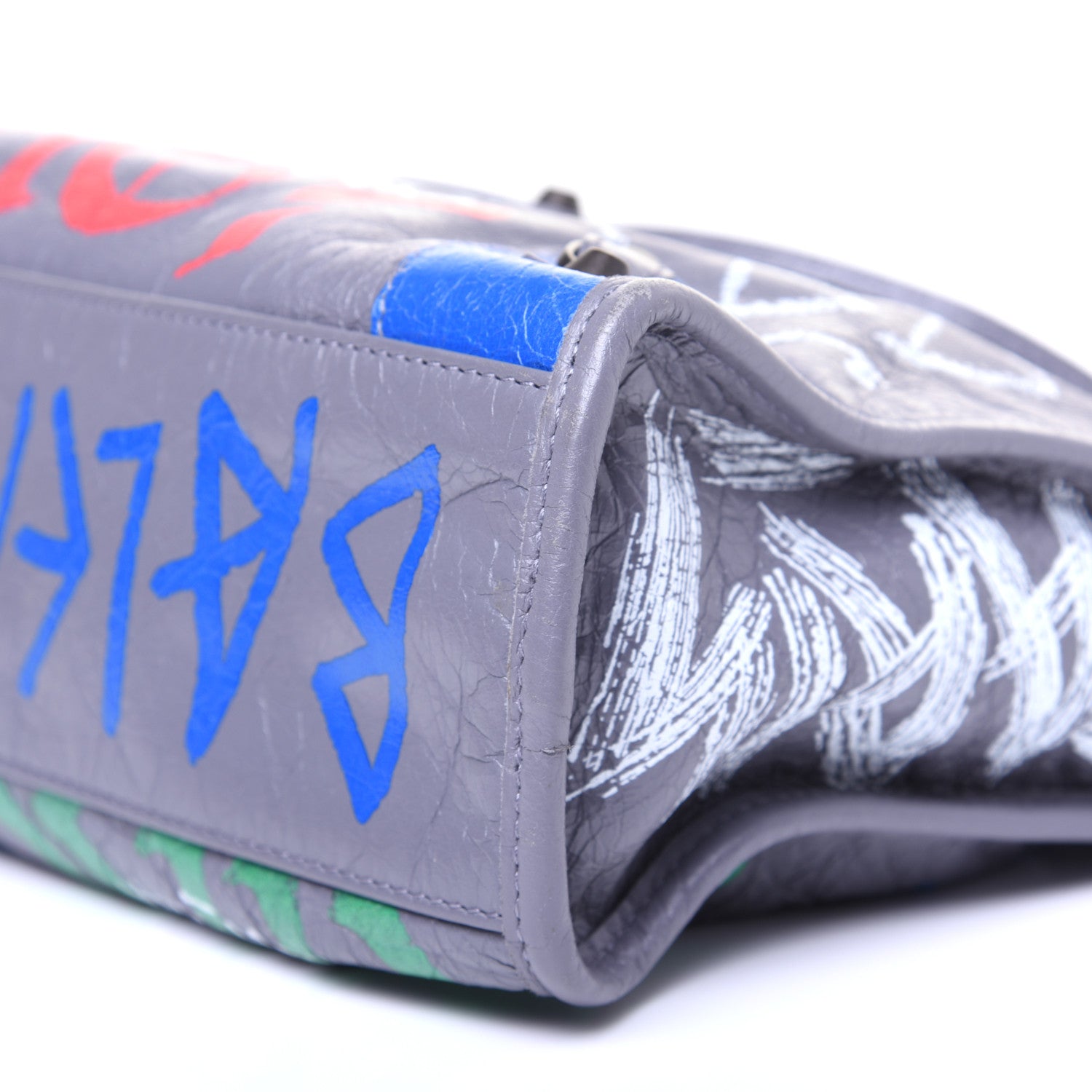 Balenciaga Agneau Graffiti All Over Classic Hardware S City Grey 7 of 15