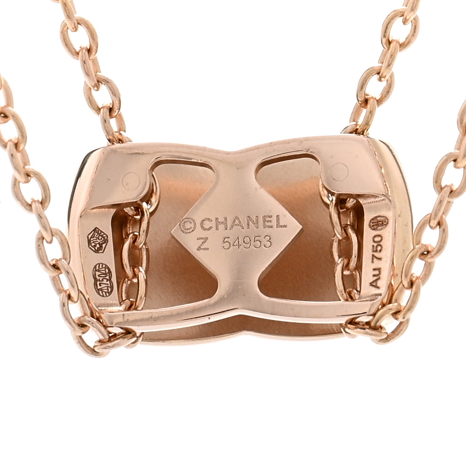 Chanel 18K Beige Gold Coco Crush Pendant Necklace 4 of 4