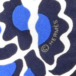 Hermes Silk Bingata Twilly Marine Tabac White 3 of 4